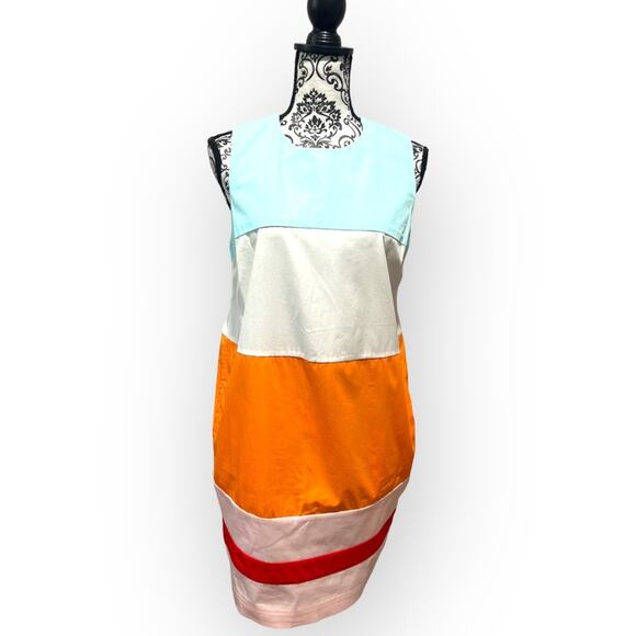 MDS Stripes NWT Sleeveless Colorblocked Shift Mini Dress sz 4 - Picture 2 of 15